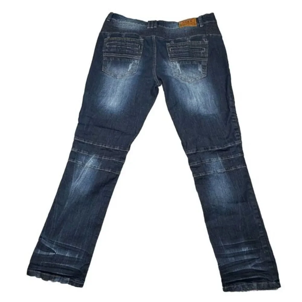 Raw X Standard Camouflage Moto Jeans Men's 38x32 Cotton Blend Stretch‎ Denim